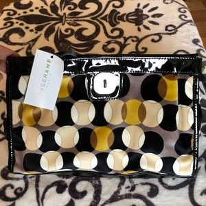 LONGCHAMP VELVET & PATENT LEATHER CLUTCH